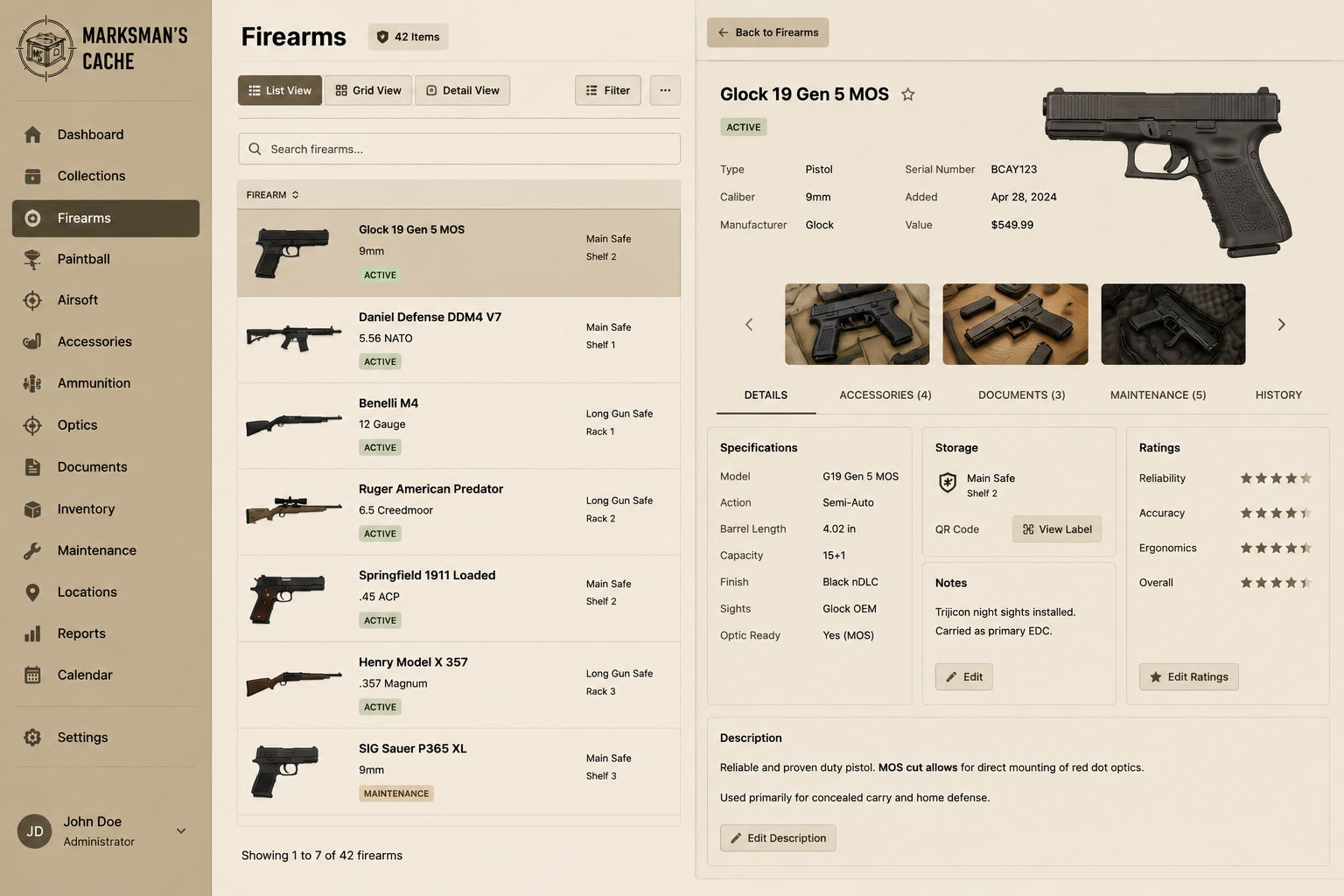 Firearms: Inspect View